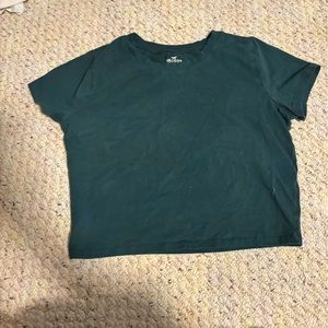 Forest green crop top